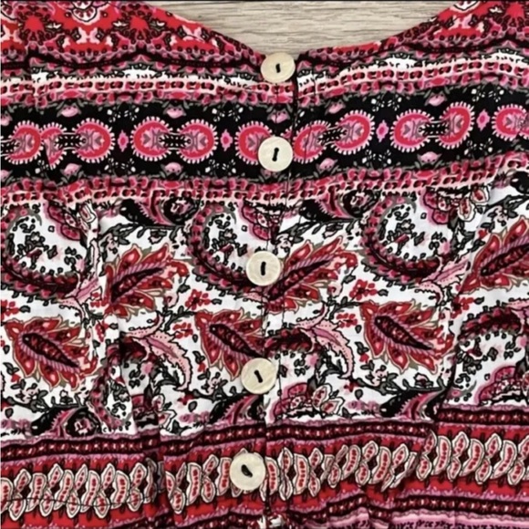 OFFERS OPEN! Boutique Laklook Boho Floral Paisley Strappy Mini Dress Size M NWT - Picture 5 of 8